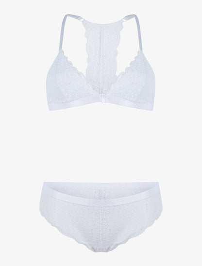 Ensemble soutien gorge sans armatures - blanc - 1