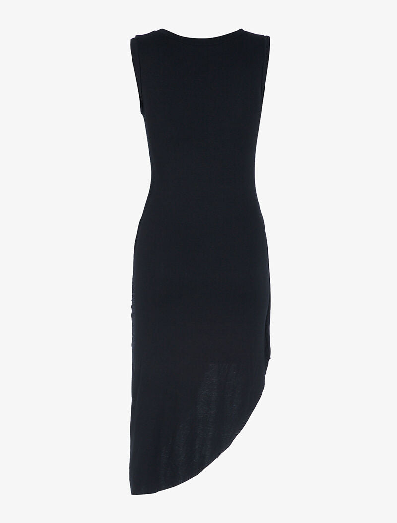 Robe coupe asymétrique - noir - 2