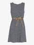 Robe à imprimé style marinière - blanc/marine - 1