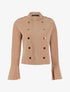 Veste boutonnée à bords coupe franche - camel - 3