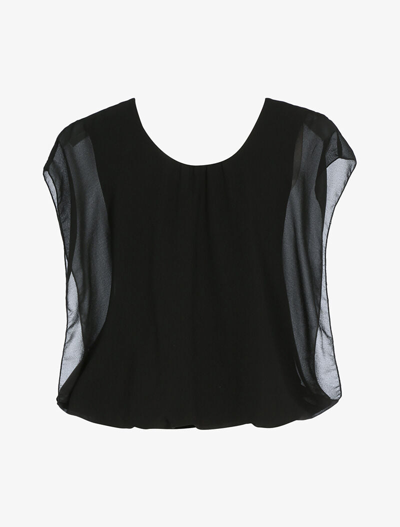 Top ample coupe boule - noir - 2