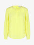 Blouse à col orné de strass - jaune - 3