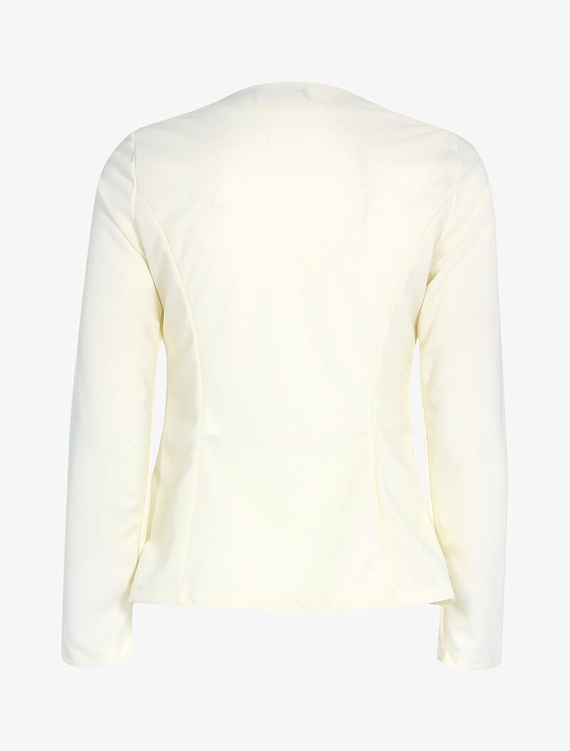 Veste ouverte à poches zippées - beige - 2