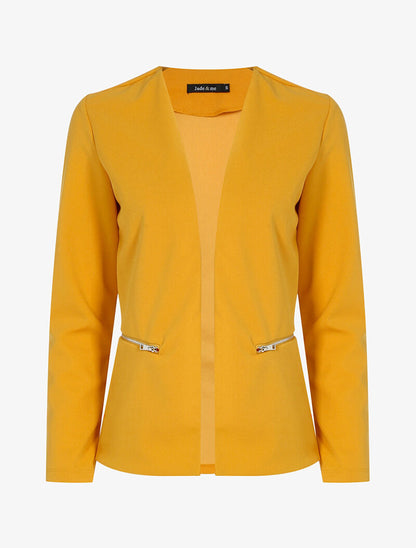 Veste légère coupe droite - moutarde - 1