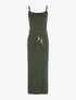 Robe longue à côtés fendus - kaki - 3