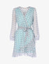 Robe en voile à imprimé fleuri - bleu - 1