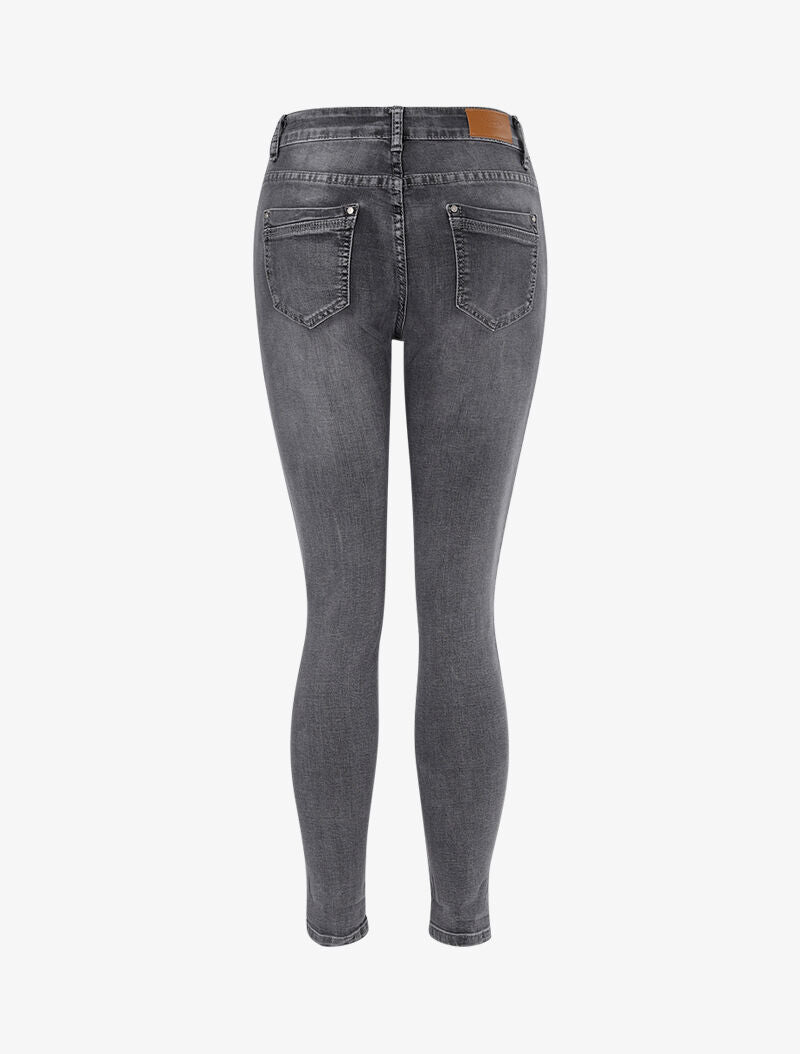 Jean 7/8 délavé - gris foncé