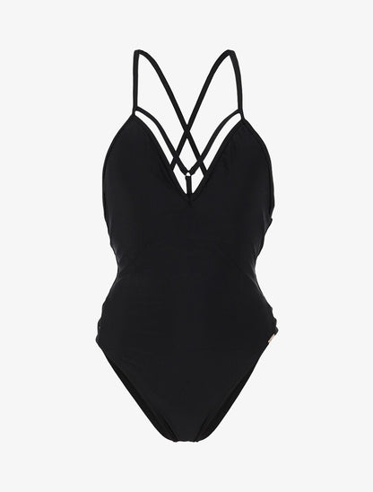 Monokini à lanières croisées - noir - 3