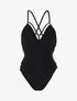 Monokini à lanières croisées - noir - 3