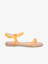 Sandales en simili texturé - orange fluo - 5