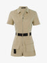 Combishort à détails contrastants - beige - 1