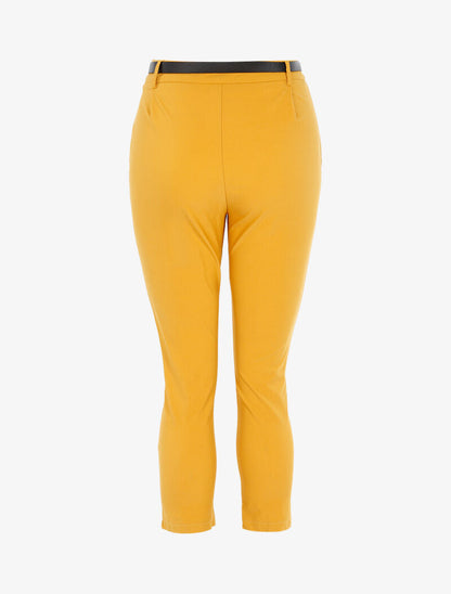 Pantalon 7/8 coupe droite - Jaune