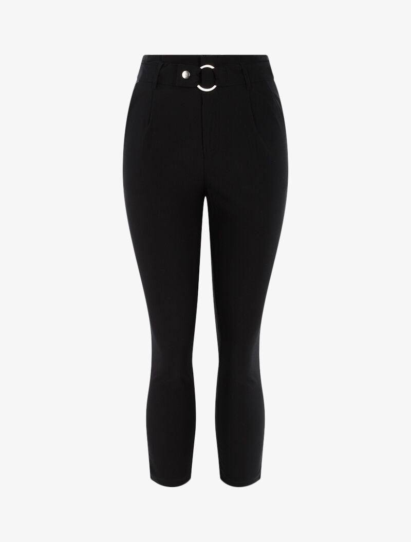 Pantalon uni 7/8 - noir