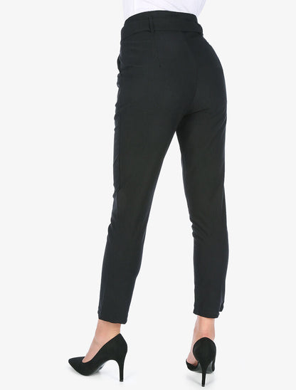 Pantalon uni 7/8 - noir