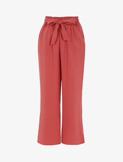 Pantalon fluide coupe large - rose - 3