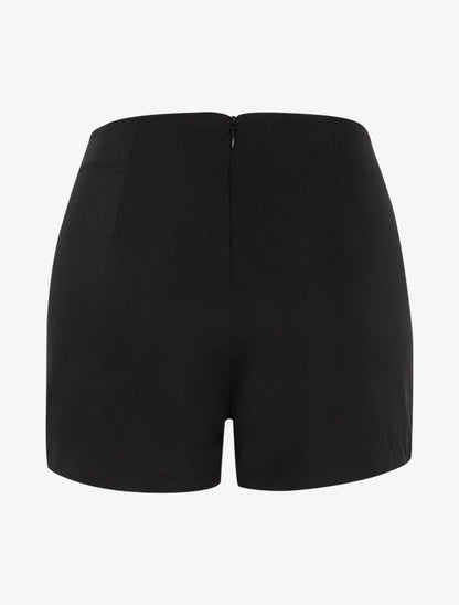 Mini short à boutonnières - noir - 2