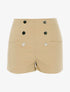 Mini short à boutons décoratifs - beige - 1