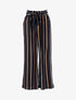 Pantalon fluide à rayures - marine - 1