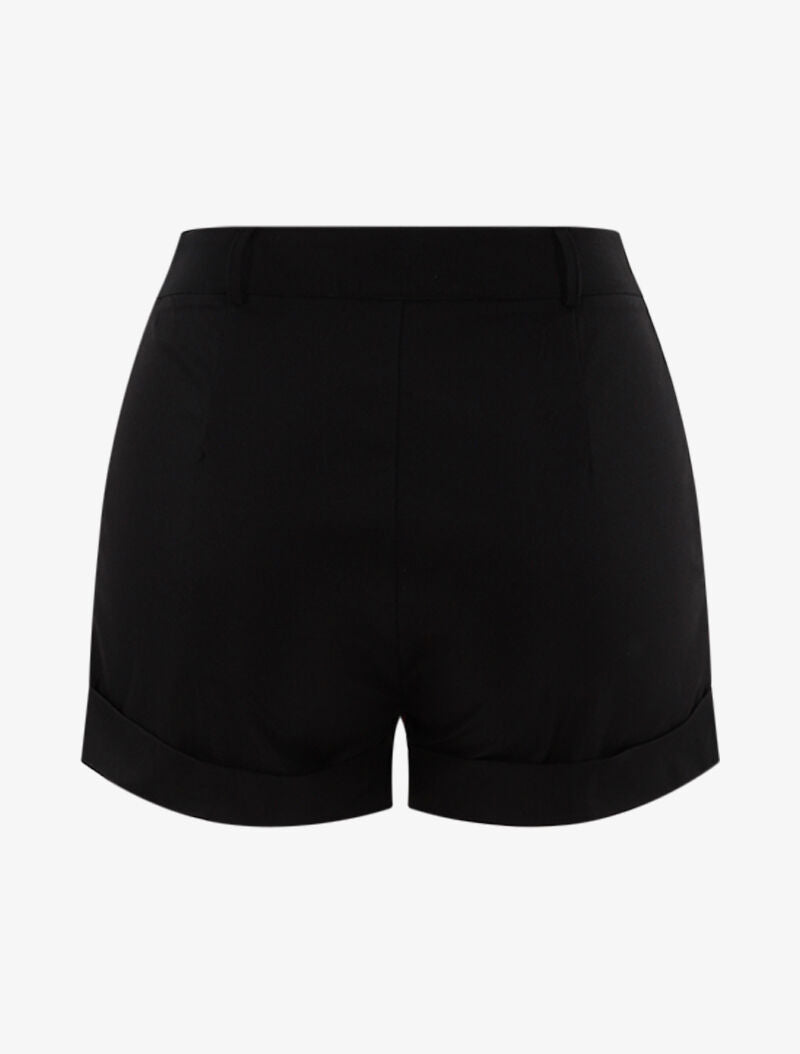 Short à boutons décoratifs - noir - 2