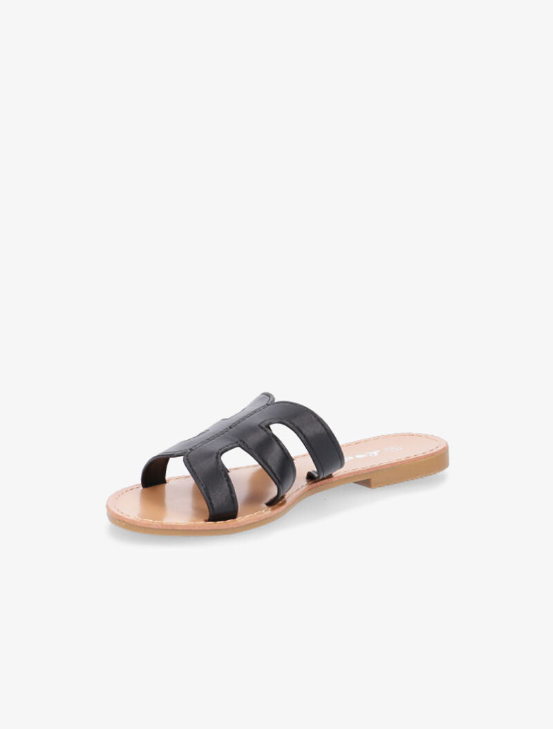 Nu-pieds style spartiates - noir - 3
