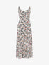 Robe fleurie à dos ajouré - ecru - 1