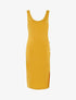Robe basique à boutonnière - jaune - 3