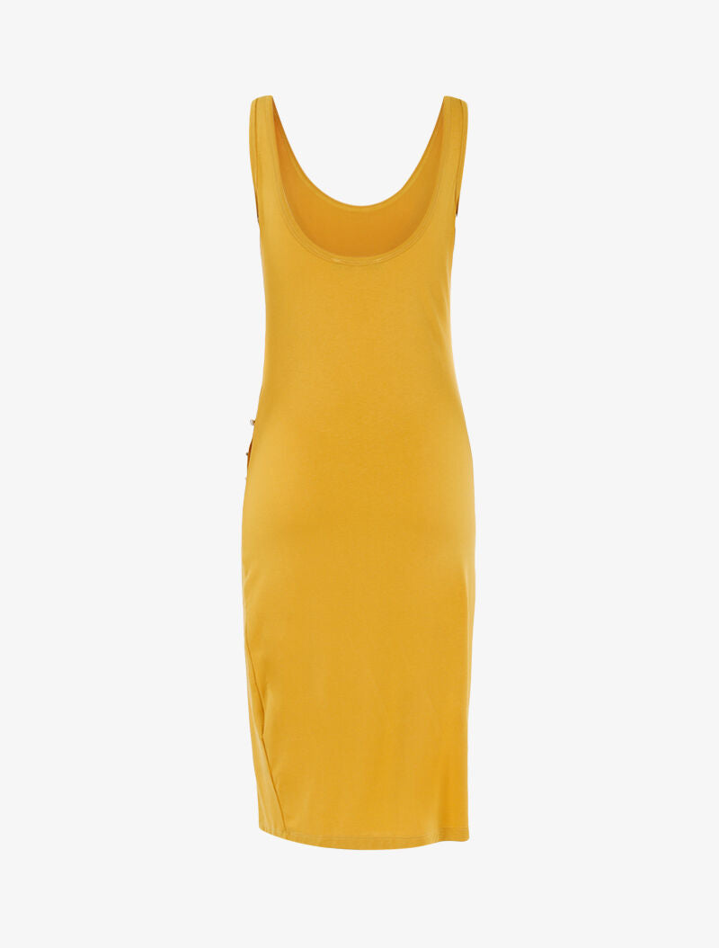 Robe basique à boutonnière - jaune - 2