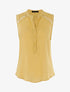 Top style chemise sans manches - jaune - 1