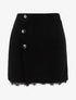 Mini jupe trapèze à boutons pression - noir - 6