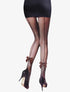 Collants résille à noeuds léopard sur les mollets - noir/camel - 2