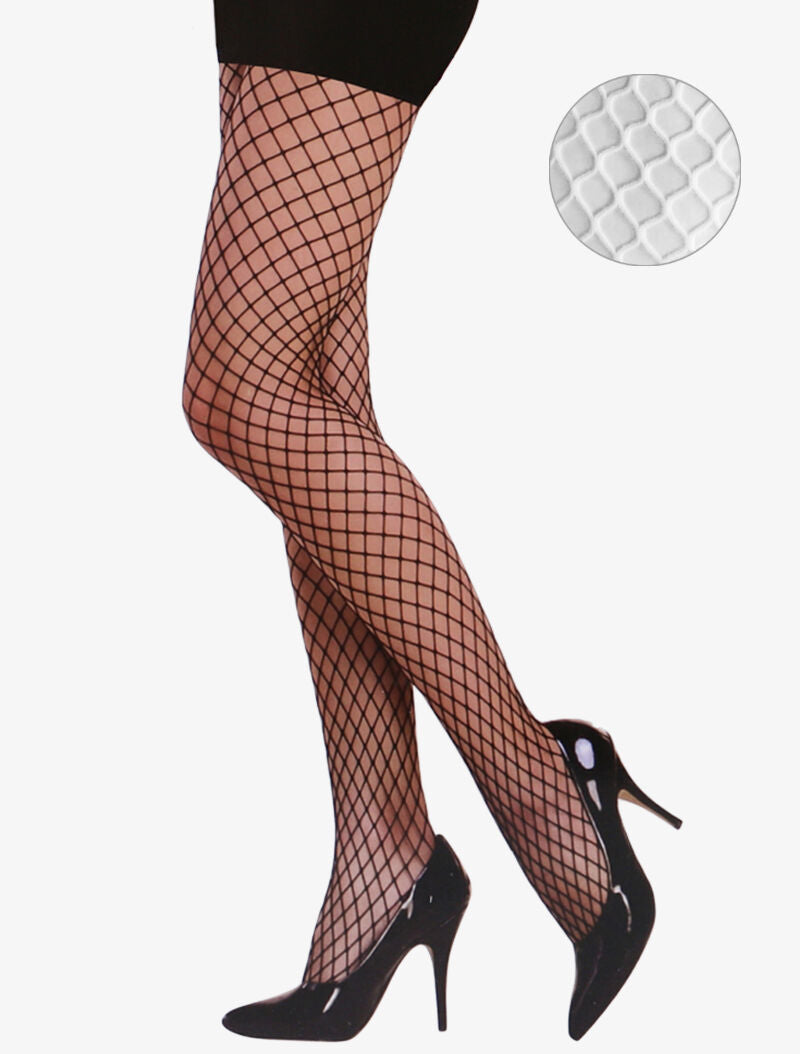 Collants à grosses résilles - blanc - 2