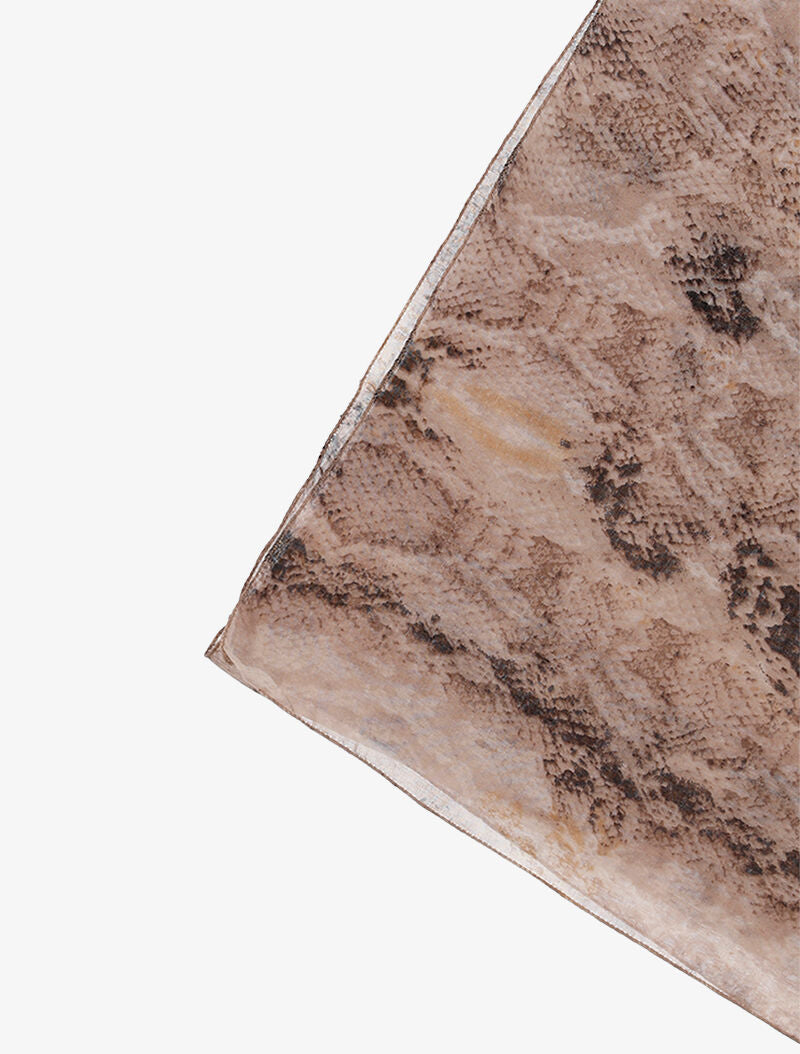 Foulard à imprimé python - taupe - 2