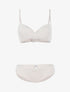 Ensemble dentelle à maille et culotte - blanc - 1