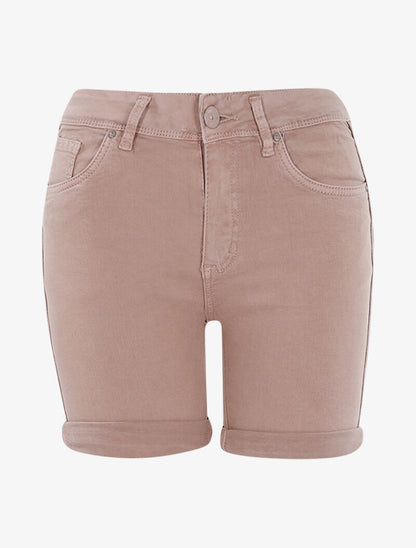 Short à côtés à liserés empiécés - vieux rose - 1