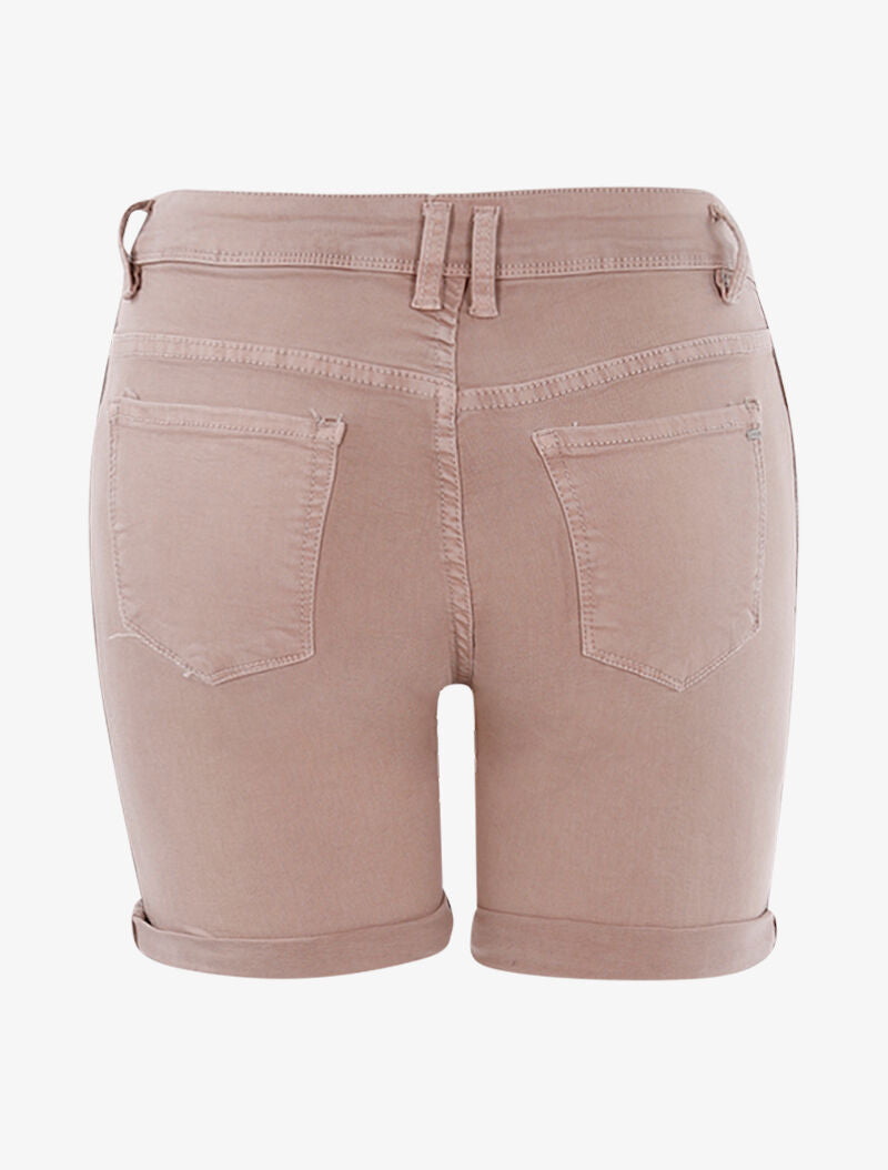 Short à côtés à liserés empiécés - vieux rose - 2