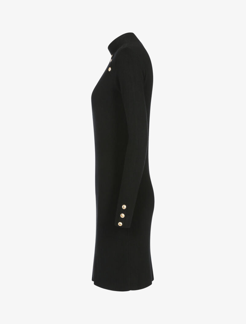 Robe pull à boutons contrastants - noir - 4
