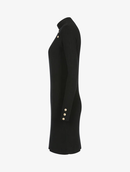 Robe pull à boutons contrastants - noir - 4