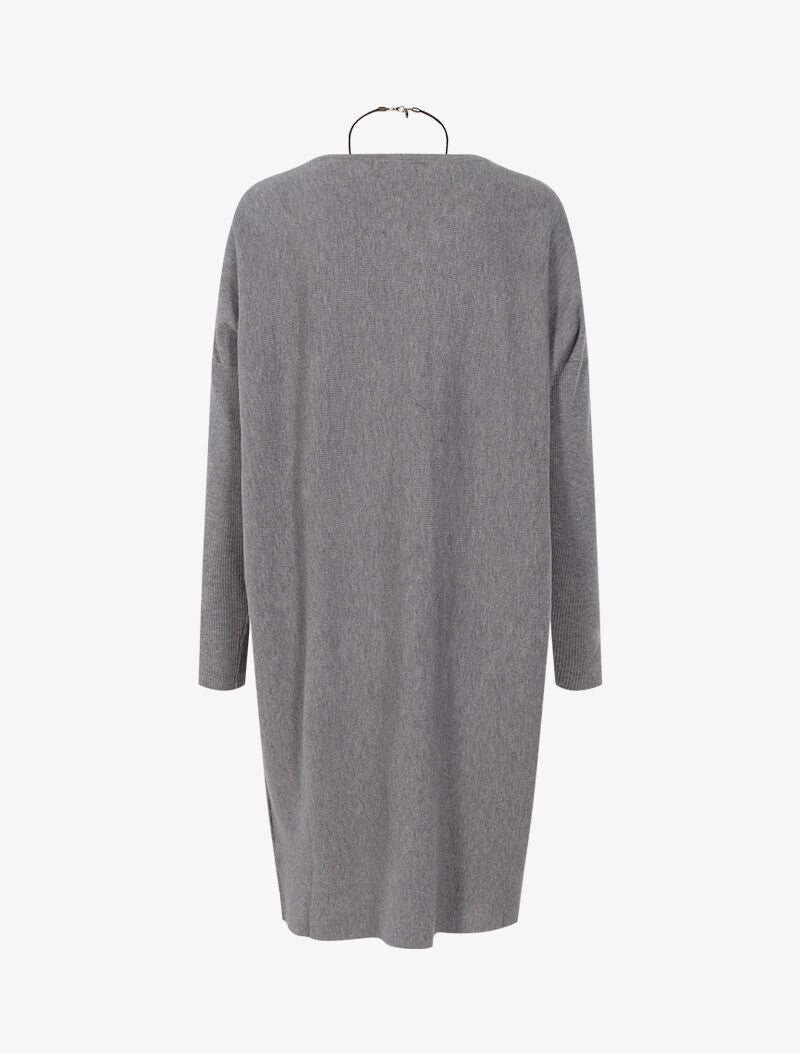 Robe loose avec sautoir - gris clair - 2