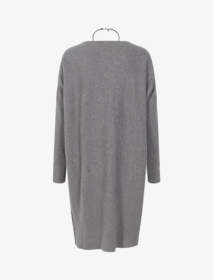 Robe loose avec sautoir - gris clair - 2