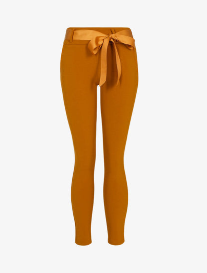 Pantalon coupe carotte uni - rouille - 1