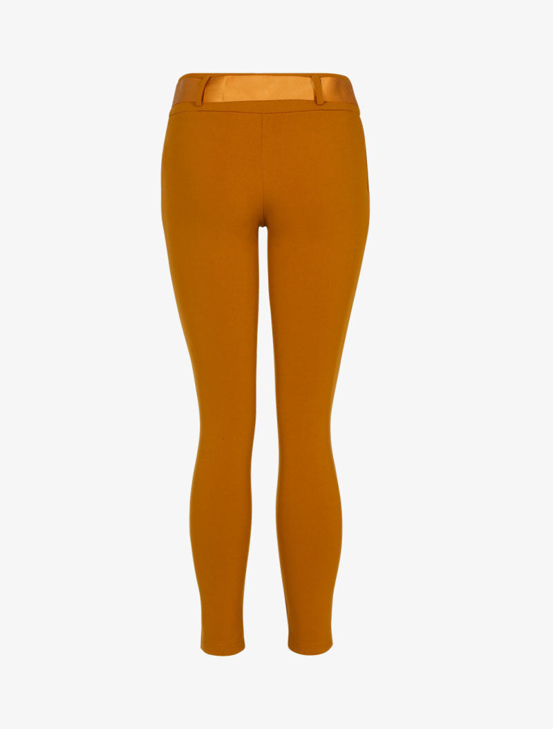 Pantalon coupe carotte uni - rouille - 2