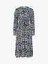 Robe mi longue à imprimé floral - bleu - 1