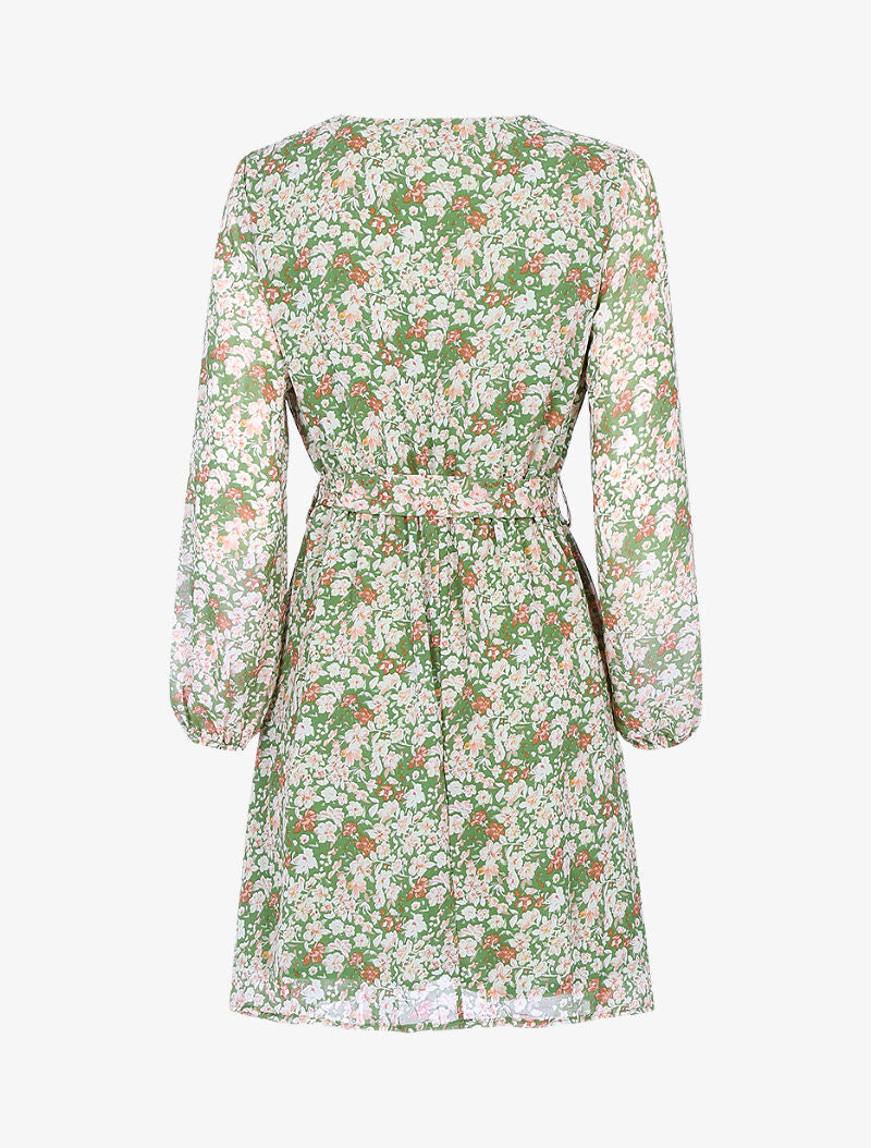 Robe à imprimé floral - vert - 2