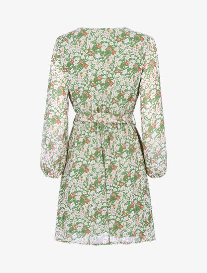 Robe à imprimé floral - vert - 2