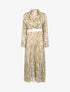 Robe légère en voile imprimé fleurs sauvages - beige - 3