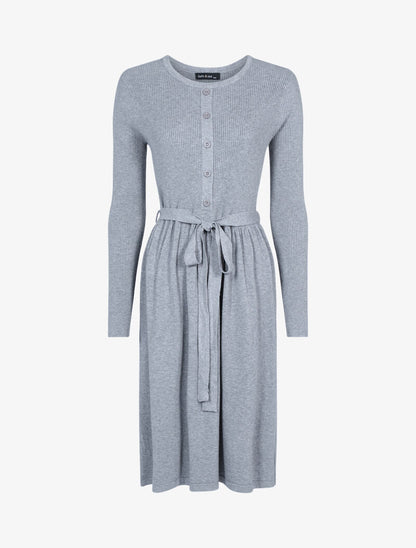 Robe-pull à buste boutonné - gris - 2