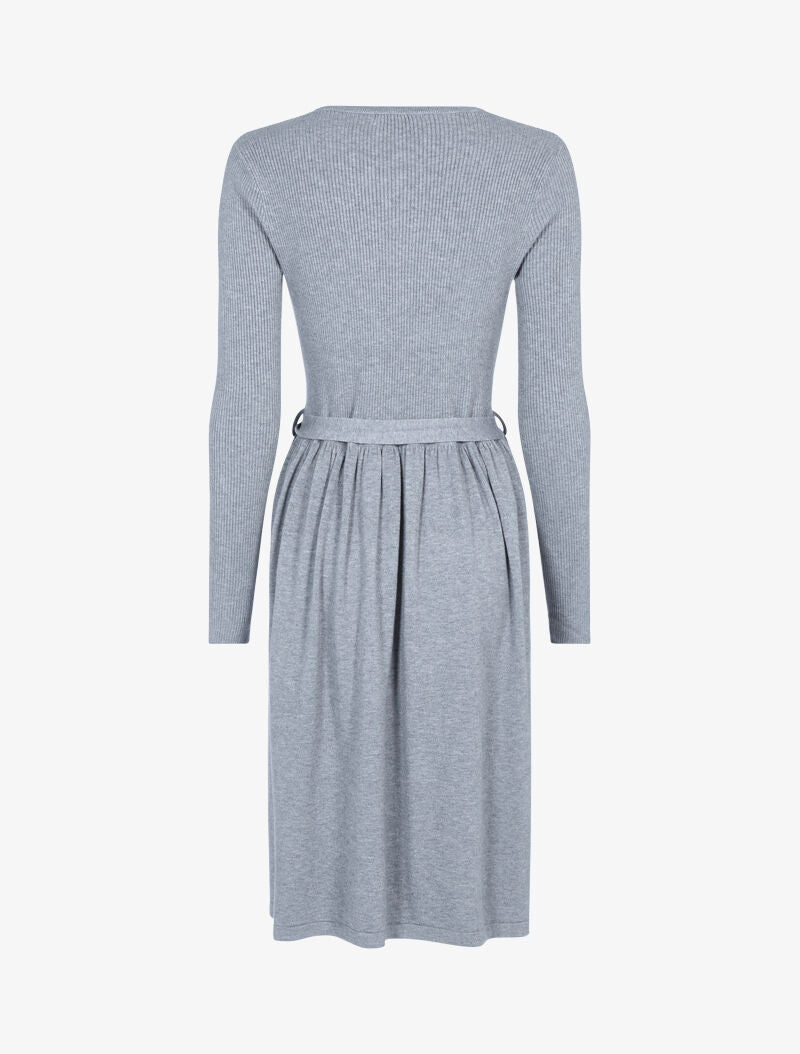Robe-pull à buste boutonné - gris - 3