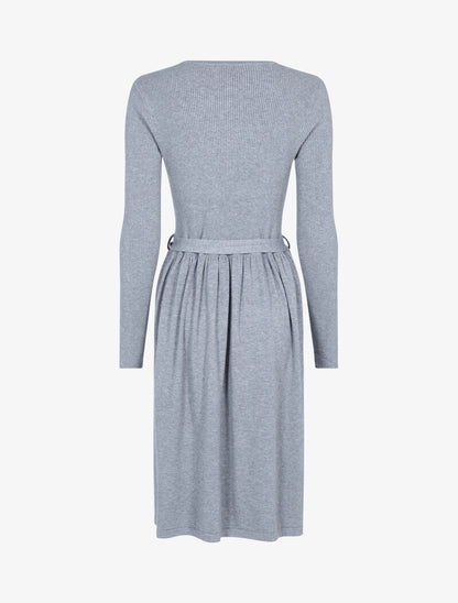 Robe-pull à buste boutonné - gris - 3