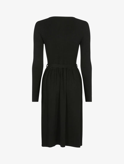 Robe-pull à buste boutonné - noir - 2