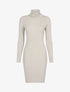 Robe-pull côtelée à col roulé - taupe - 3